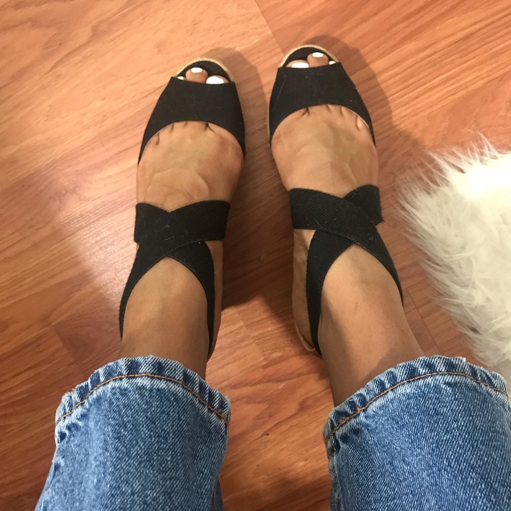 Tory Burch Black Wedges